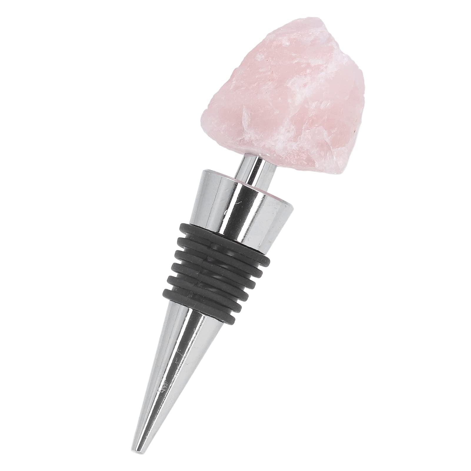 Wine Bottle Stoppers, Bottle Stopper Excellent Sealing Unique Design Highly Durable for Bar for Home for Party(Rose Quartz)