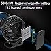 AngLink Clip on Fan for Stroller, Rechargeable Battery Mini Desk Fan, 4 Speeds, Black