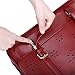 ECOSUSI Women Briefcase PU Leather Laptop Backpack Shoulder Computer Bag Messenger Satchel fit 14 inch Laptop, Red