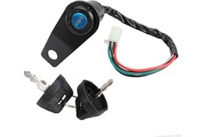 YLQYYH 4-Wire Key Ignition Switch +Fixed Support Super Pocket Mini Dirt Pit Bike ATV Motocross Pocket Rocket Motorcycle Pocket Bike