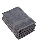 Goza Towels Cotton Hand Towels, 16 by 28 inch (4 Pack) (Grey)
