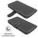 LEEGU Motorola Droid Turbo Ballistic Nylon Case, Flip Wallet Leather Case Soft Cover with Stand Card Holder for Motorola Droid Turbo (Only Fit Ballistic Nylon) XT1225 Black