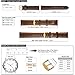 WOCCI Watch Band - Vintage Leather Watch Strap with Gold Buckle, Choice of Color and Width (14mm,18mm,19mm,20mm,21mm or 22mm)