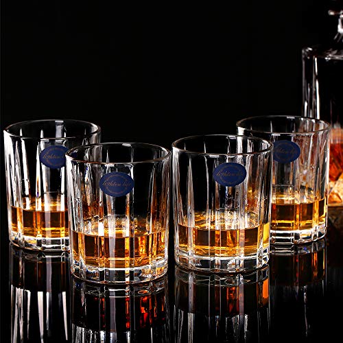 Whiskey Glass Set of 4,Lighten Life Scotch Glasses in Luxury Gift Box for Drinking Bourbon,Scotch,Cognac,Irish Whisky,10oz Premium Lead-Free Crystal Glass Rocks Glasses for Men Women - Thumbnail 2