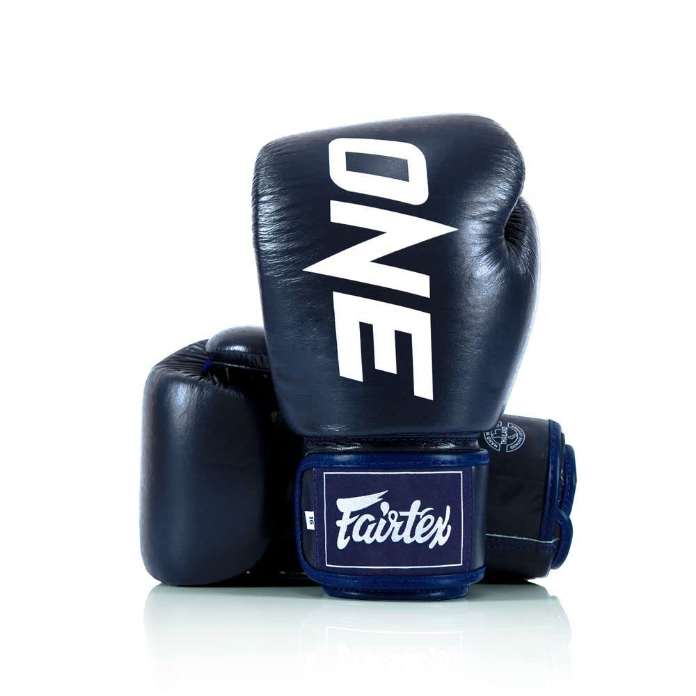 Fairtex BGV1 ONE Muay Thai Boxing Sparring Guantes (Azul, 10 oz)