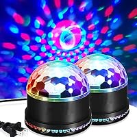 DJ Disco Lights,Disco Ball Lights Magic Ball by Morovigo Strobe Light for Home Room Dance Parties Birthday Bar Karaoke Xmas Wedding Show Club Pub (2PCS)