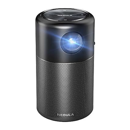 Nebula Capsule Beamer von Anker, Smarter Tragbarer Projektor mit Wi-Fi Pico,100 ANSI lm, DLP, 360°Lautsprecher, 2,5 Meter Bil
