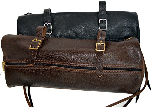 Olde Time Leather Cantle Bag (Brown/Brass)