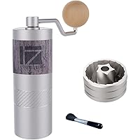 1Zpresso Q2 Manual Coffee Grinder Mini Slim Travel Sized Fits in the plunger of AeroPress, Assembly Stainless Steel…