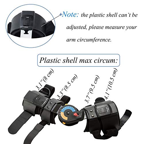Hinged ROM Elbow Brace with Sling, Adjustable Post OP Elbow Brace Stabilizer Splint Arm Injury Recovery Support-Right