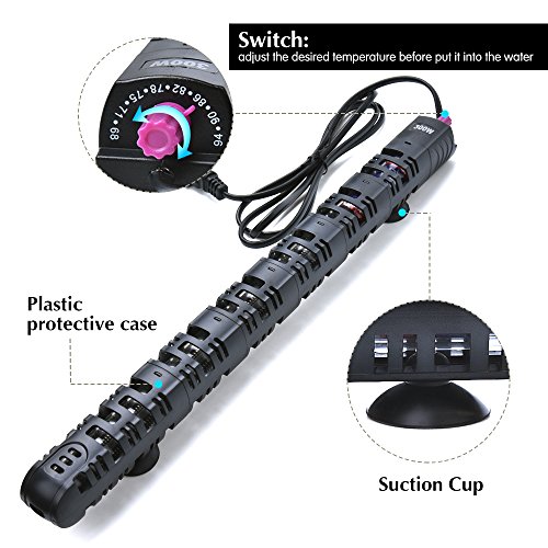 300W Aquarium Heater Submersible Fish Tank Heater with Protective Sleeve & Suction Cup,Explosion-Proof and Auto Thermostat - Thumbnail 2