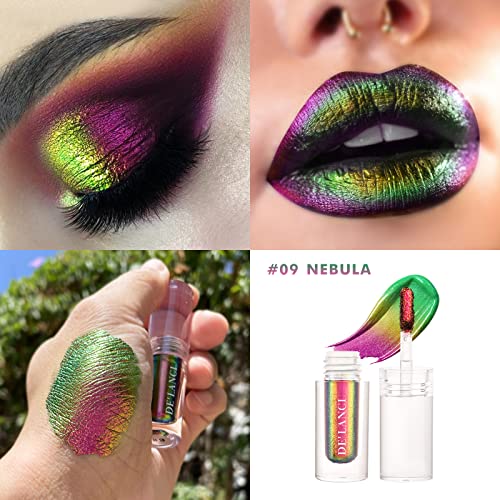 Multichrome Eyeshadow Liquid, Duochrome Metallic Glitter Shimmer Metal Colorful Bright Liquid