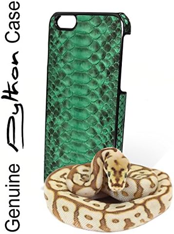 ADOPTED CASE FOR iPHONE 6/6s PLUS PYTHON SKIN FOR iPHONE 6/6s PLUS, GREEN LUXURY HIGH END PHONE CASE, GUARANTEED 100% REAL GENUINE PYTHON SKIN, EXOTIC LEATHER PHONE PROTECTOR