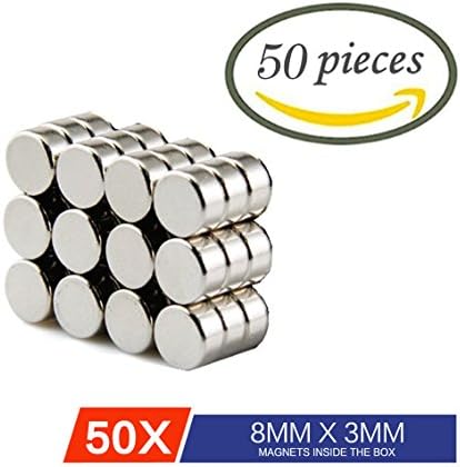 Multi-Use Round Refrigerator Fridge Magnets Office Magnets DIY Art and Craft Magnets Dry Erase Board Magnets Whiteboard Bulletin Boards Map Magnets Magnetic Pins • 50Pcs Durable Magnets