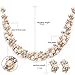 EVBEA Pearl Wedding Jewelry Set Affordable Gold Plated Faux Pearl Layered Statement Necklace and Earrings Set(S17)