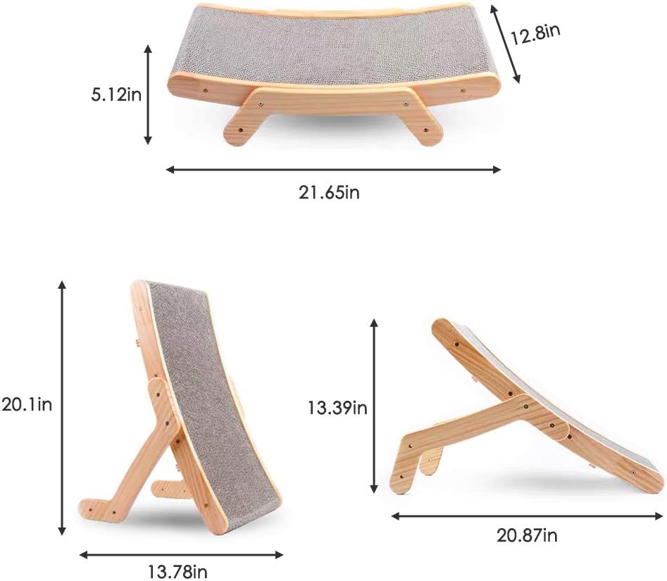 ZAMATE Cat Scratcher, Corrugated Pet Scratcher Cardboard, Durable Cat Bed, Reusable Cat Scratching Pad Lounge for Furniture Protector, Cat Toy : Pet Supplies