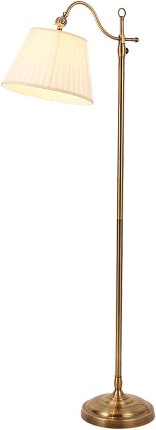 LED Floor Lamp- Modern with Hanging Shade & Heavy Base - Industrial Uplight Downlight with Ambient Lighting for Living Room and Bedroom - Arc gooseneck Adjustable Angle and Height
