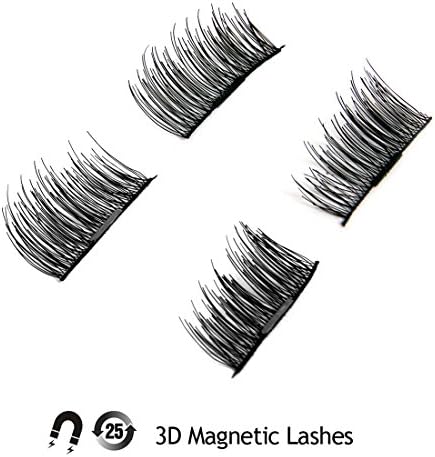 GoldRose 1 Pair/4pcs 3D MAGNETIC False Eyelashes Magnetic Lashes No Glue one two lashes magnetic false lashes Reusable Natural Soft Makeup 0.2mm Ultrathin Magnet (Style B)