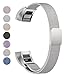 Fitbit Alta Band, BeneStellar Milanese Stainless Steel Replacement Band for Fitbit Alta HR and Alta (Milanese Silver)
