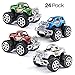 Prextex Pack of 24 Monster Pullback Trucks Stocking Stuffers Party Favors