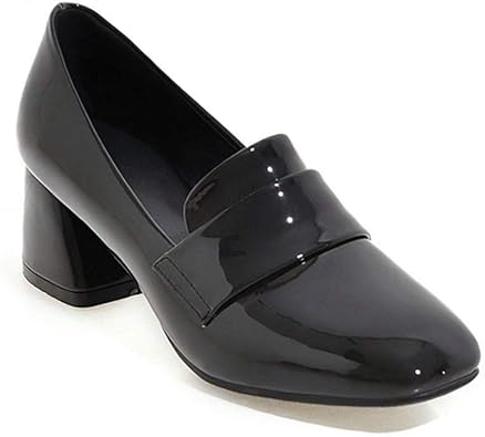 black loafer pumps