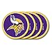 Duck House NFL Minnesota Vikings Vinyl Coaster Set (Pack of 4), 4
