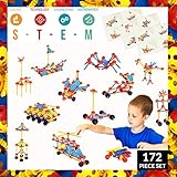 Crafty Connects STEM Building Toys Set, Tinker and Take Apart to Spark Creativity in Kids and Toddler, Educational Learning Toy for Boys and Girls Ages 3 4 5 6 7 8 9, Gifts for Kindergarten Pre K Age