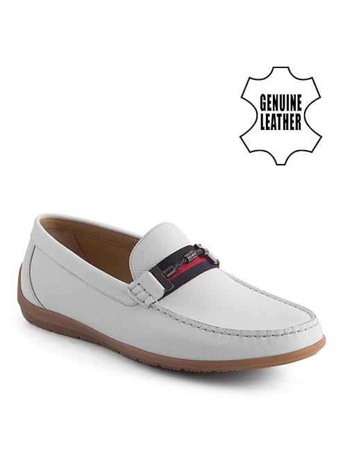 white casual loafers