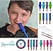 Munchables Chewable Sensory Pencil Toppers - Robots (Set of 4) (Black/Navy/Grey/Green)