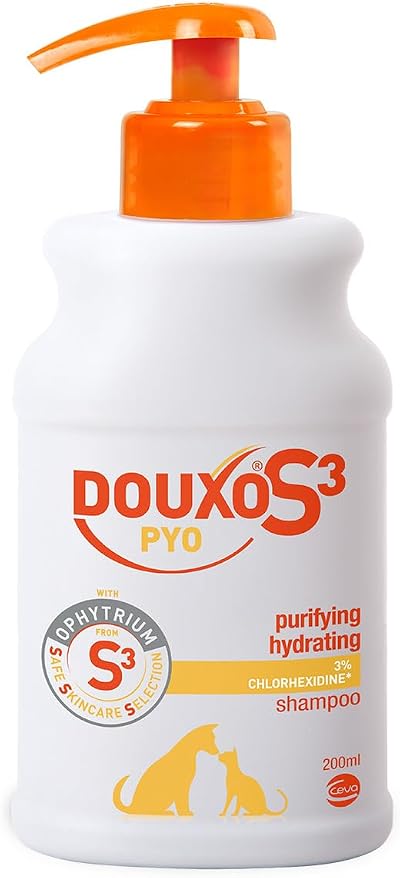 Douxo S3 PYO Antibacterial & Antifungal Shampoo 200ml for Dogs & Cats