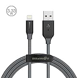 Apple MFi Certified Lightning to USB Charger Braided Cable BlitzWolf 3.3ft Data Charging Cord Connector for iPhone 8 / 7 / 7 Plus/ 6s / 6s Plus / 6 / 5 /5s/ 5c,iPad Air, iPad Pro, iPad mini, iPod