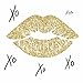 RoomMates RMK3532SCS XOXO Lips Peel and Stick Wall Decals With Glitter , Gold