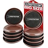 Furniture Sliders for Carpet X-PROTECTOR - Best 8-Pack 4 3/4 inch Heavy Moving Pads - Sliders for Furniture. Move Your Furniture Easy with Reusable Furniture Movers Sliders for Carpets!
