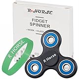 R • HORSE Sophisticated Fidget Spinner,High-tech Tri-Spinner Fidget Toy Ceramic Bearing Hand Spinner EDC Focus Toy, Guarantee 3min+ Spin Time! (Fluorescent Wristband INCLUDED)