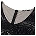 Miusol Women's Vintage V Neck Floral Lace Weeding Party Maxi Dress,Black,Small