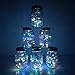 Decorman Solar Mason Jar Lid Lights, 6 Pack 10 LED Waterproof String Fairy Star Firefly Jar Lids Lights for Patio Garden Yard Lawn Party Wedding Christmas Decoration(Jars & Hangers Not Included)