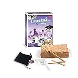 XXTOYS Crystal Mining Kit Gem Excavation Kits with 5 Real Crystal Cluster Rock Digging Kits for Kids Mineralogy Geology Science STEM Gift
