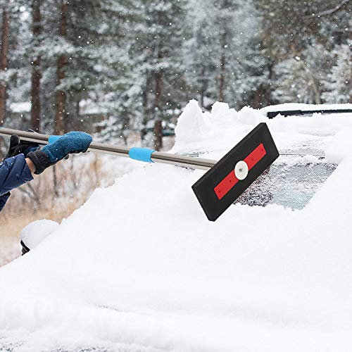 FLY HAWK Professional car and Truck Snow throwers - Winter Snow Brush, Push Rod Type Snow Thrower Design - Splice Test Stainless Steel Tube, 4ft to 15ft roof Snow Thrower (6 FT) - Thumbnail 6