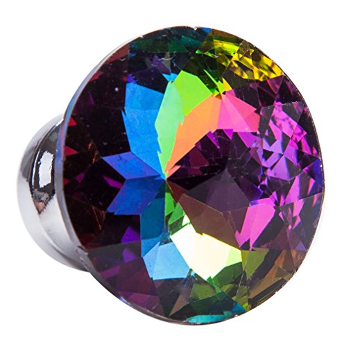 IFOLAINA Pack of 10 Crystal Glass Cupboard Wardrobe Cabinet Drawer Knob Door Pull Handle Colorful