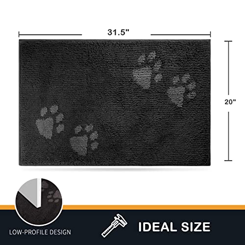 PURRUGS Dirt Trapping Door Mat 20x31.5 Inches - Super Absorbent, Machine Washable Entryway Rug For Mud & Pets - View #2