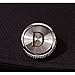 HJ Men's 2PCS Fashion Dazzle Tuxedo Shirts Platinum Plated Cufflinks Initial Letter 2 Color A-Z (silver D)