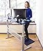 Stand Steady Tranzendesk 55 Inch Standing Desk | Easy Crank Height Adjustable Sit to Stand Workstation | Modern Ergonomic Desk Supports 3 Monitors | Ideal for Home & Office (Black/Silver)