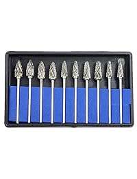 Juego de 10 piezas de carburo de tungsteno, vástago 1 10 para molinillo herramienta de tallado, herramientas de pulido de laboratorio, brocas CN060GX