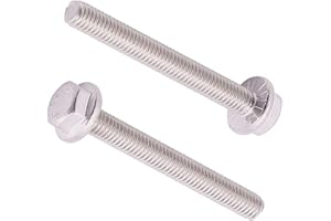 AOESIN M10-1.5 x 60mm (6 pcs) Flanged Hex Bolts, 304 Stainless Steel 18/8, Hex Flange Washer Head Bolts, Large Washer, Automobile Bolts, Car Screws Replacement, DIN6921