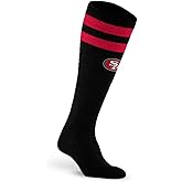 For Bare Feet NFL SAN FRANCISCO 49ERS Cozy Feather Compression Varsity Stripe Team Color Large/Extra Large