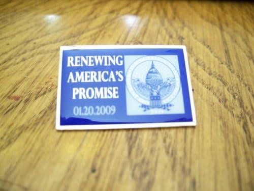 Renewing America's Promise Obama Inauguration FROM THE COLORADO INAUGURAL BALL IN D.C. in 2009, lapel pin-large rare & dated - extremely hard sovenier to find