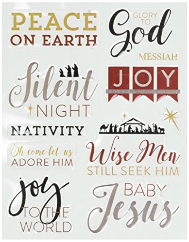 Echo Park Paper Company Wise Men Still Seek Him Enamel Words & Phrases