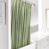 United Linens 10 Gauge HEAVY DUTY Shower Curtain Liner Sage,70x72, PEVA, , Mildew Free, Resistant, Mold Resistant , Eco Friendly , Vinyl , No Chemical Odor liner