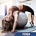 URBNFit Exercise Ball - Yoga Ball in Multiple Sizes for Yoga, Pilates, Pregnancy, Stability - Anti-Burst Swiss Balance Ball w/Quick Pump – Office Ball Chair for Home and Gym – 30 Inch - Blue