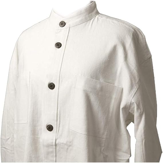 Amazon Co Jp 男物 スタンドカラー 立ち衿 白色シャツm L Llサイズ 綿素材 着物 作務衣下に メンズ紳士マオカラー Lサイズ 服 ファッション小物 Amazon Co Jp 男物 スタンドカラー 立ち衿 白色シャツm L Llサイズ 綿素材 着物 作務衣下に メンズ紳士マオカラー Lサイズ 服 ファッション小物